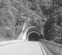 Looking back at the tunnel.