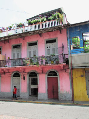 This home, painted in a bright pink, now faded, was in the old part of Panama City. Photos: Phelan