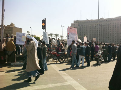 Protesters in Tahrir Square on March 3, 2011. Photo: LeAnn McCaslin