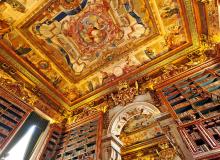 Coimbra University’s King Joao’s Library, in Portugal, has a spectacular ceiling and is one of Europe’s best surviving Baroque libraries. Photo by Dominic Arizona Bonuccelli