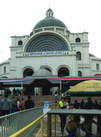 Caacupé Basilica, which contains the revered Virgin of Caacupé statue.