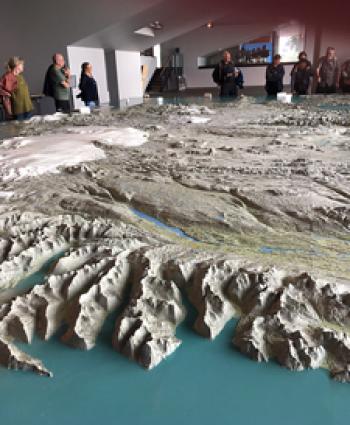 A 3-D topographical representation of Iceland inside Reykjavík's City Hall.