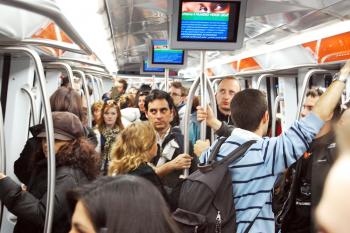 City transit lines that cover tourist sights (such as Rome’s notorious bus No. 64) are happy hunting grounds for pickpockets. Stay alert and keep your valuables secure. Photo by Rick Steves