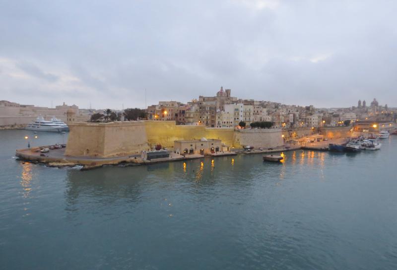 Looking across the harbor of Valletta, Malta, at the “Three Cities.”